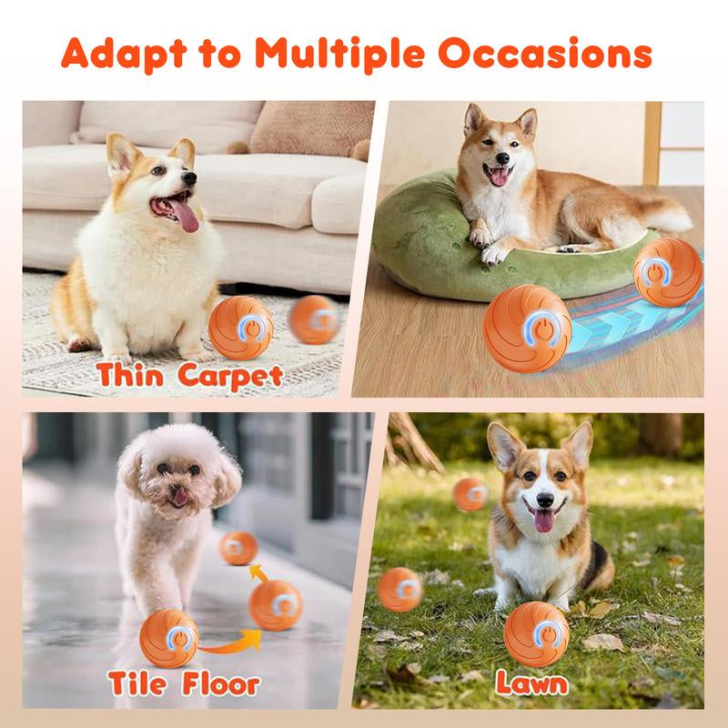 Intelligent Jumping Vibration Interactive Dog Ball, Automatic Sports Bouncing Ball Toy, Suitable for Small/Large Dogs, USB Rechargeable