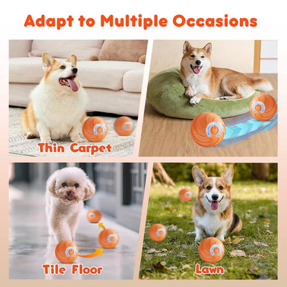 Intelligent Jumping Vibration Interactive Dog Ball, Automatic Sports Bouncing Ball Toy, Suitable for Small/Large Dogs, USB Rechargeable