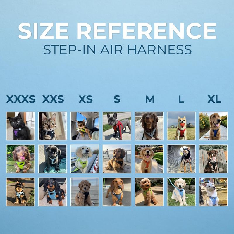 Voyager Step-In Air Dog Harness - All Weather Mesh Reflective No Pull for Small Medium Dogs Cats Secure with Hook & Loop Fastener Buckle Double D-Rings Fuchsia S