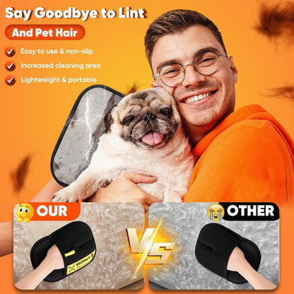 2025 Upgrade Pet Hair Remover Electrostatic Gloves, Reusable Pet Hair Removal Glove for Cats & Dogs, Premium Cat & Dog Hair Remover Mitt for Couch Furniture Carpet Car Seat