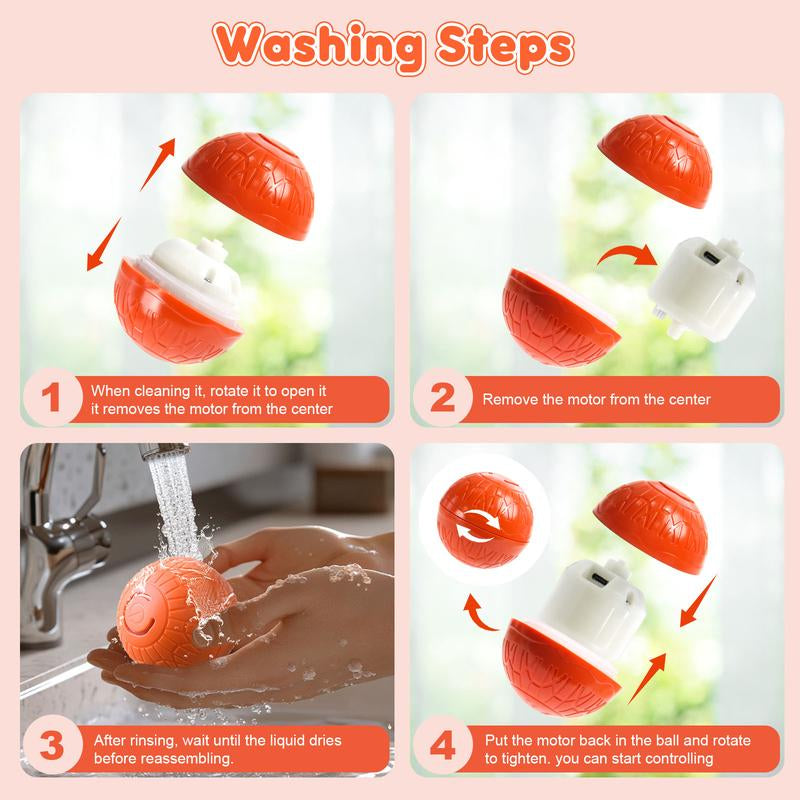 Intelligent Jumping Vibration Interactive Dog Ball, Automatic Sports Bouncing Ball Toy, Suitable for Small/Large Dogs, USB Rechargeable